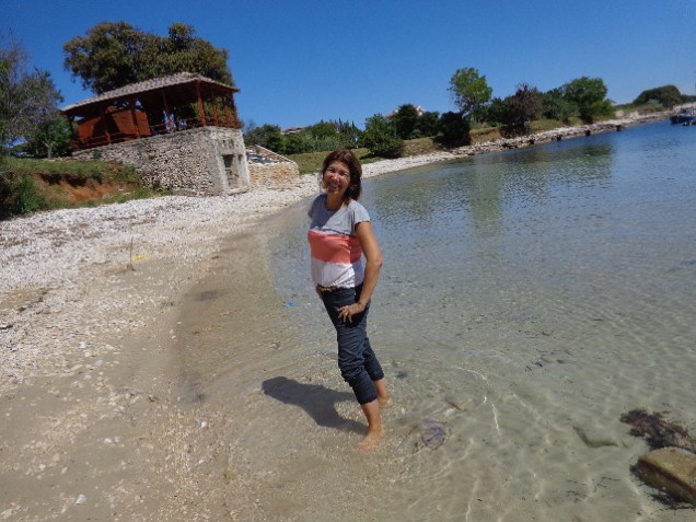 Uma das poucas praias com areia