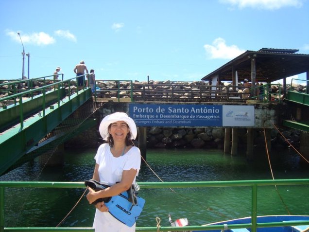 Pronta para o passeio de aquasub