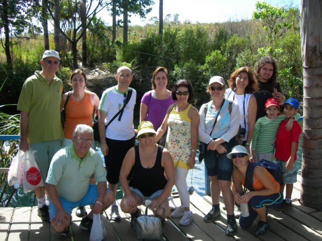 Toda turma se preparando para iniciar a trilha!